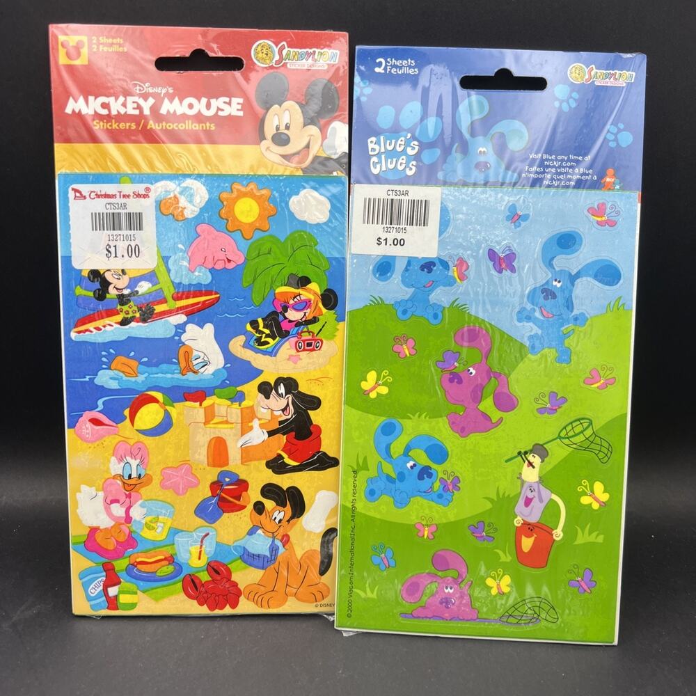 Vintage SandyLion Stickers Disney Mickey Mouse & Friends & Blue’s Clues
